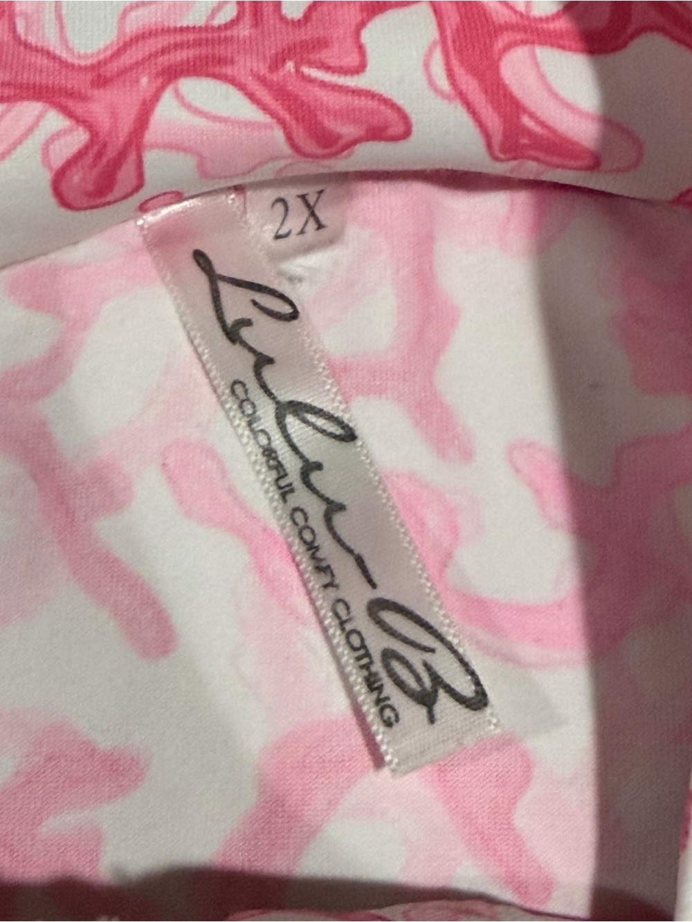 Lulu B Plus Size 2X Pink White Coral 1/4 Zip Pullover Nautical Coastal Beachy - Picture 4 of 11